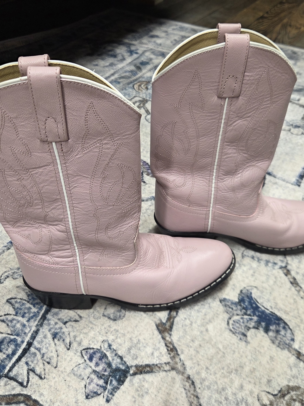 100% Leather, Masterson Boot Co. Women's Pink Roper Style Boots